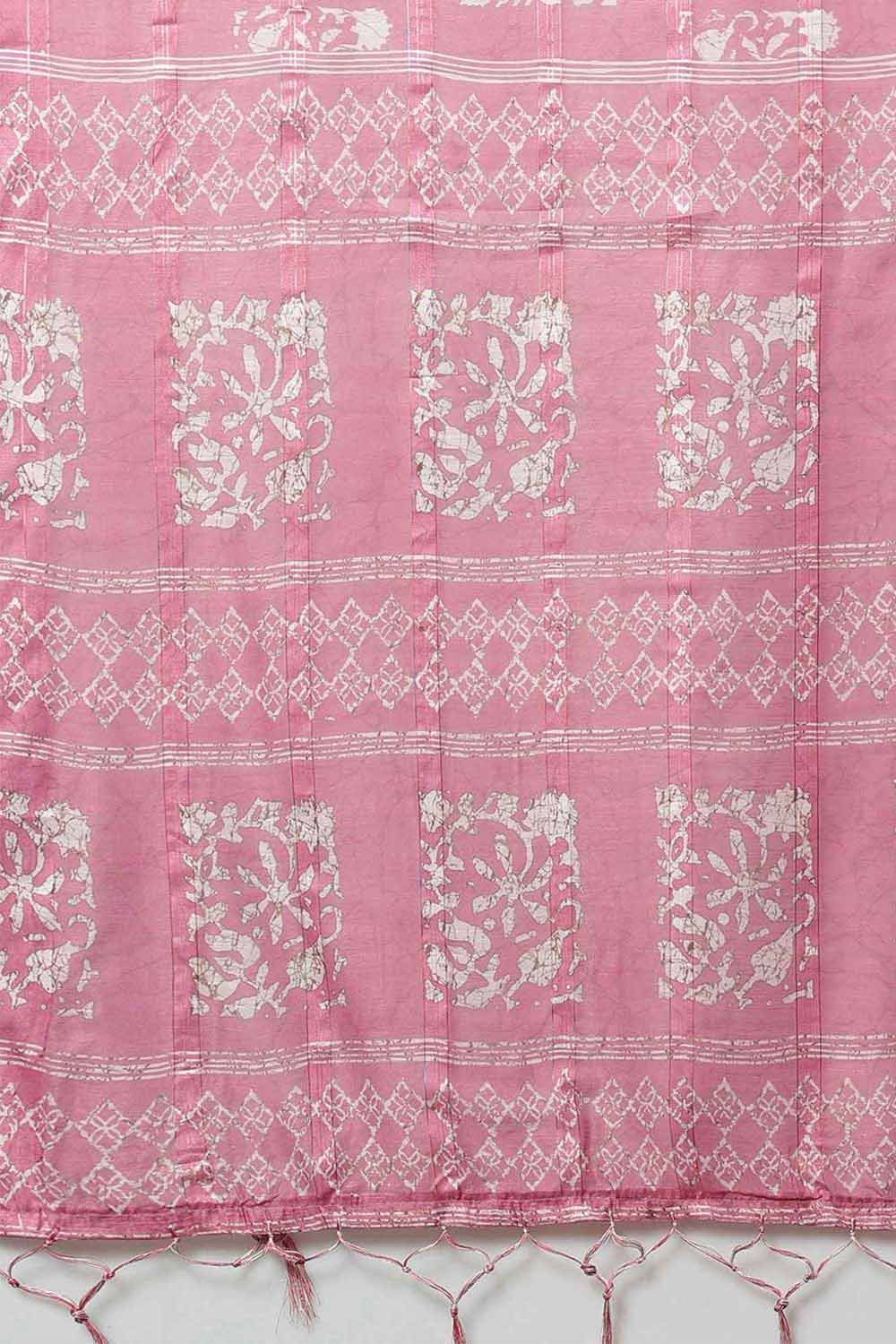 Soft Silk Pink Printed Designer Saree With Blouse