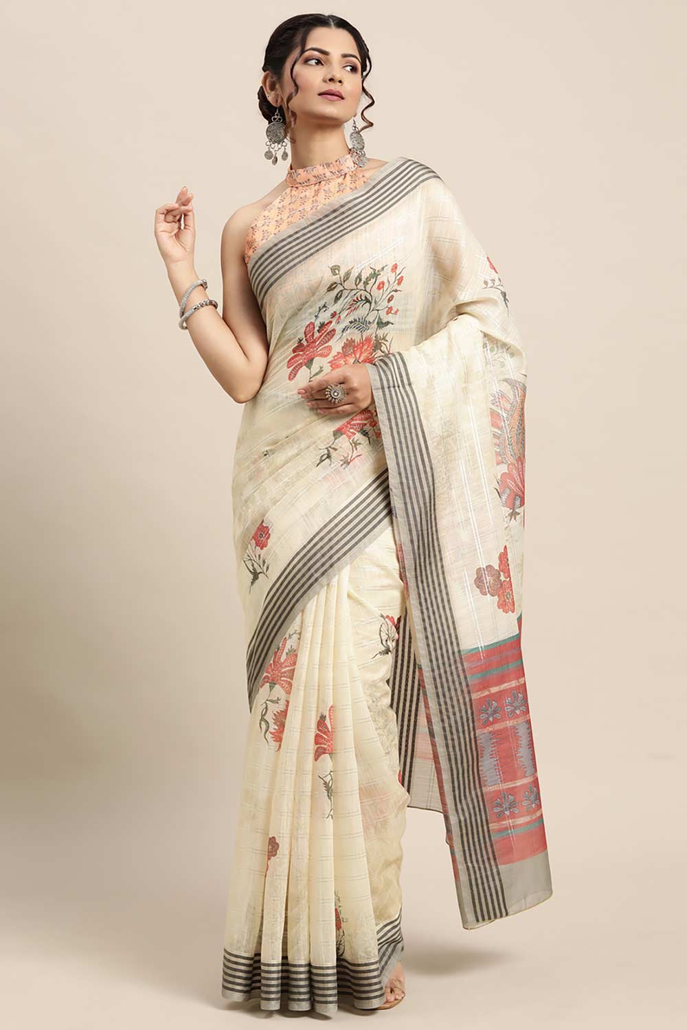 Soft Silk Yellow Printed Designer Saree