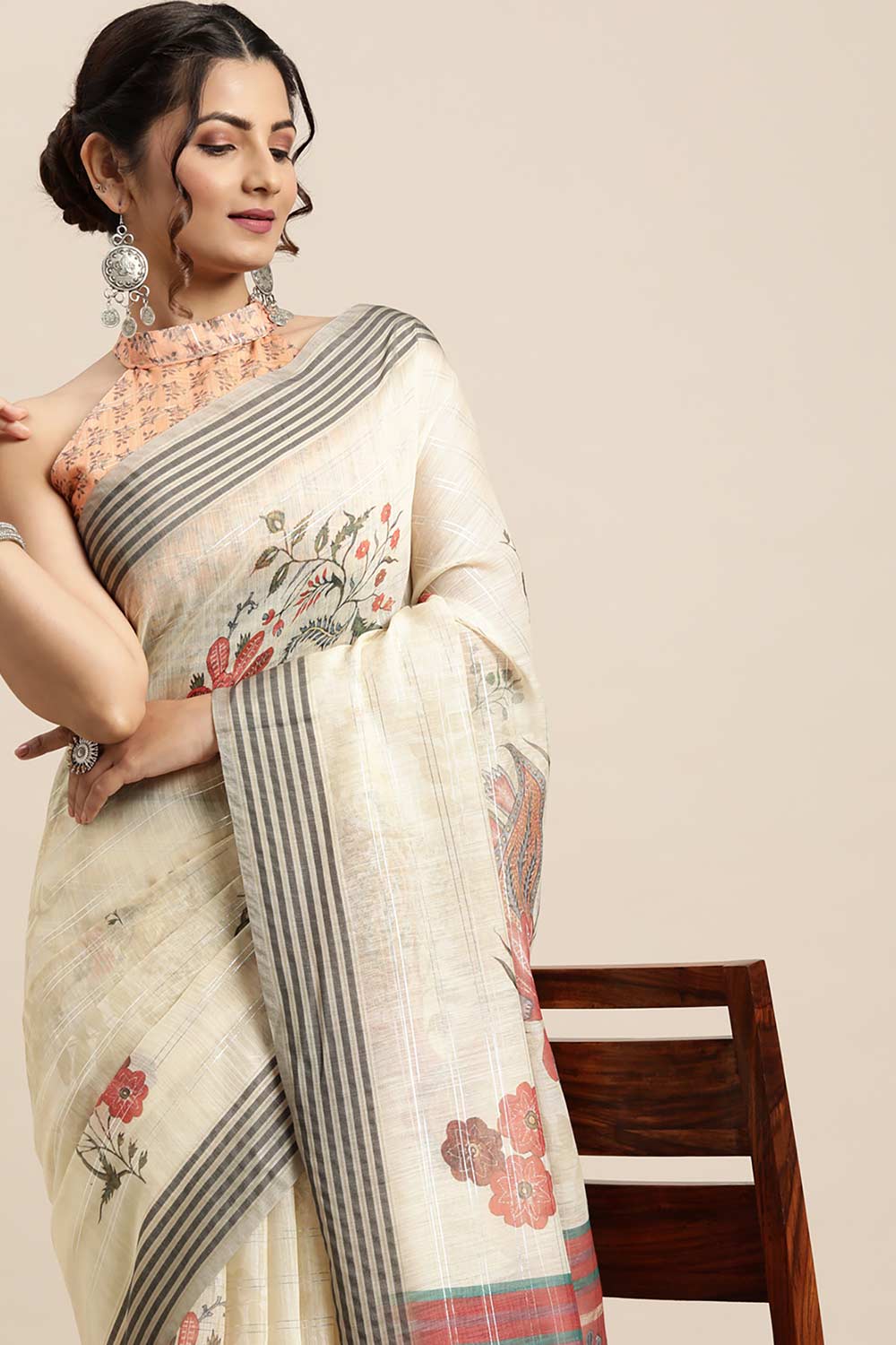 Soft Silk Yellow Printed Designer Saree