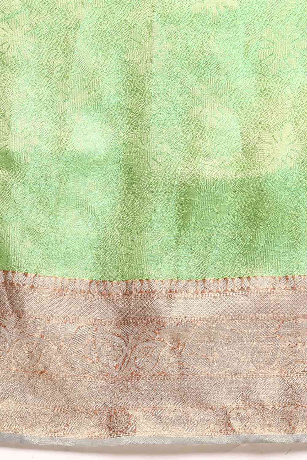 Green Woven Tissue Saree