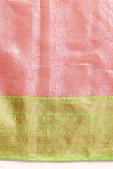 Pink Woven Tissue Saree