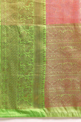 Pink Woven Tissue Saree