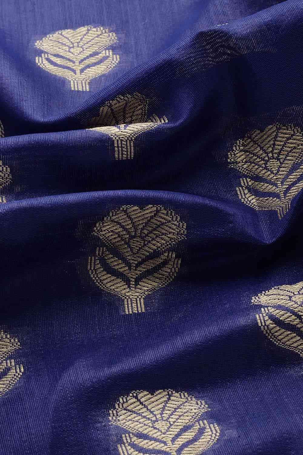 Navy Blue Woven Art Silk Saree