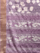 Lavender Soft Silk Digital Print Saree