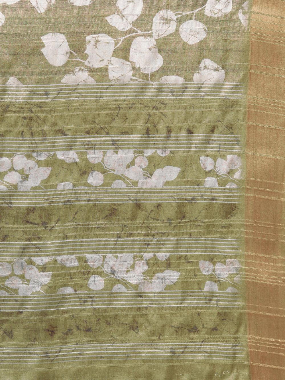 Olive Soft Silk Digital Print Saree