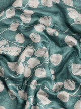 Teal Soft Silk Digital Print Saree