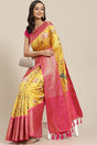 Buy Yellow Soft Art Silk Floral Printed Banarasi Saree Online