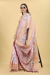 Pink Zari Art Silk Saree