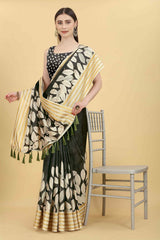 Black Zari Art Silk Saree