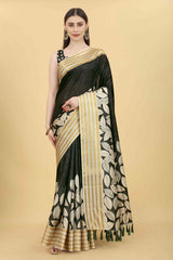 Black Zari Art Silk Saree