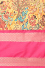 Pink Zari Art Silk Saree