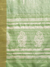 Green Soft Silk Digital Print Saree