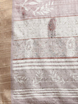 Brown Soft Silk Digital Print Saree