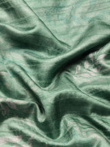 Green Soft Silk Digital Print Saree