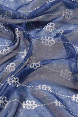 Buy Blue Cotton Block Printed Handloom Saree Saree Online