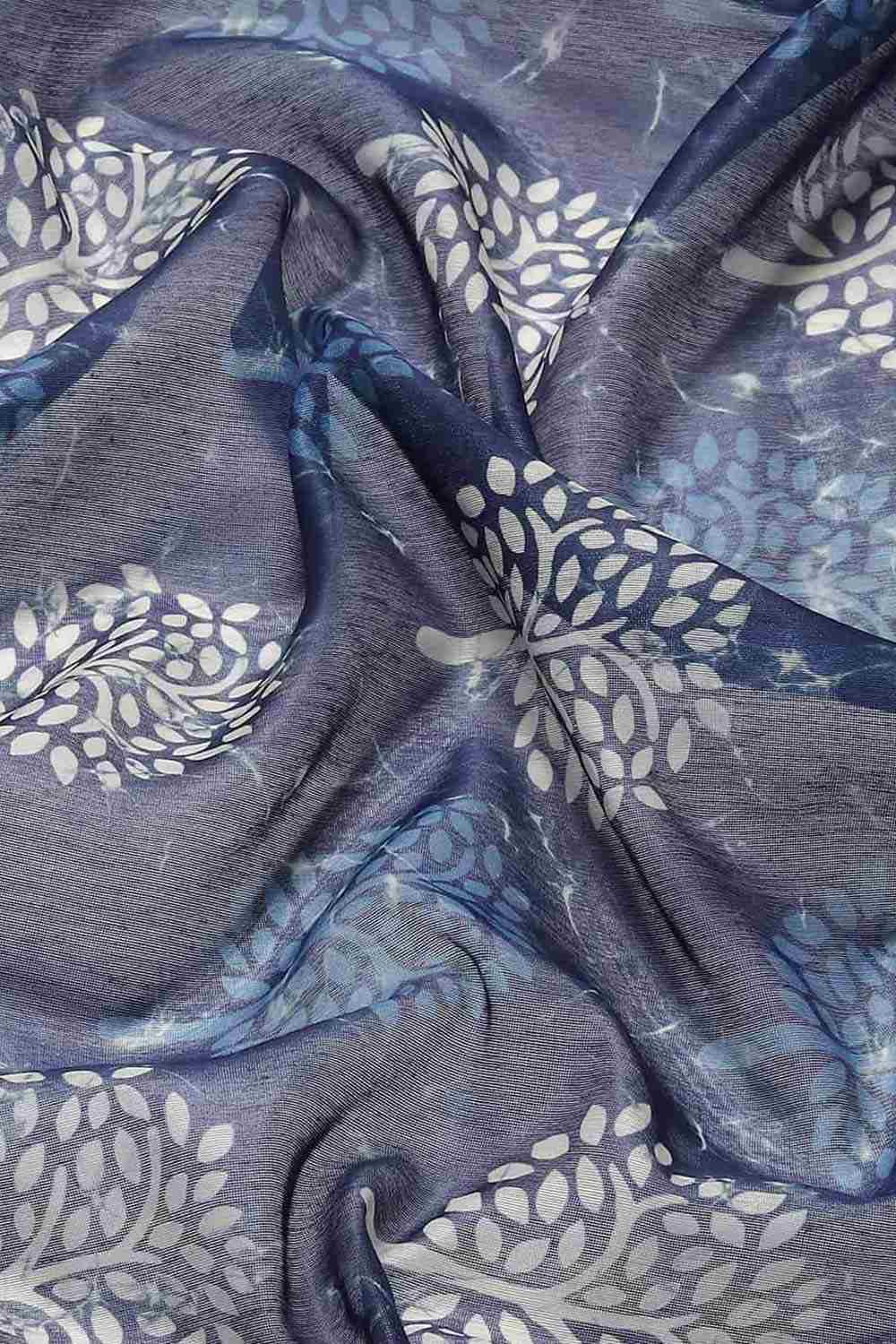 Buy Blue Cotton Block Printed Handloom Saree Saree Online