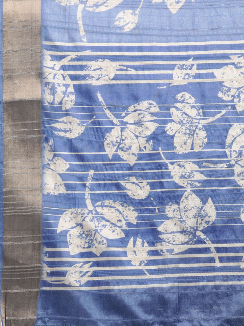 Blue Soft Silk Digital Print Saree