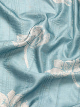 Teal Soft Silk Digital Print Saree