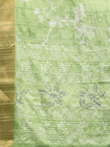 Green Soft Silk Digital Print Saree