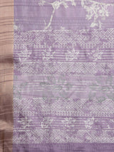 Lavender Soft Silk Digital Print Saree