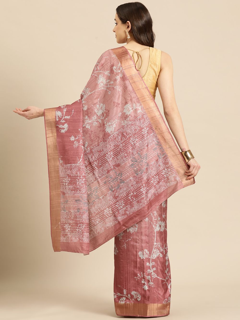 Maroon Soft Silk Digital Print Saree