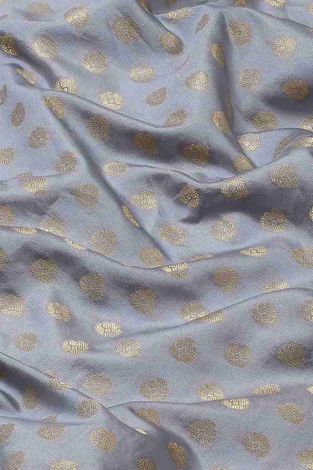 Grey Zari Art Silk Saree