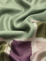 Olive Soft Silk Abstract Saree