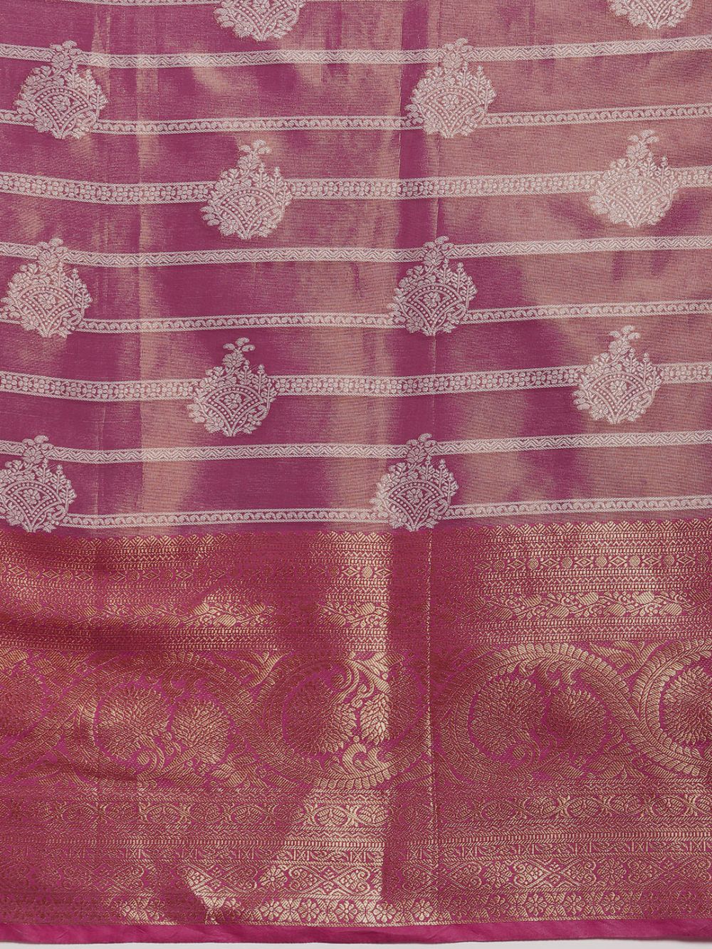 Pink Silk Woven Design Saree