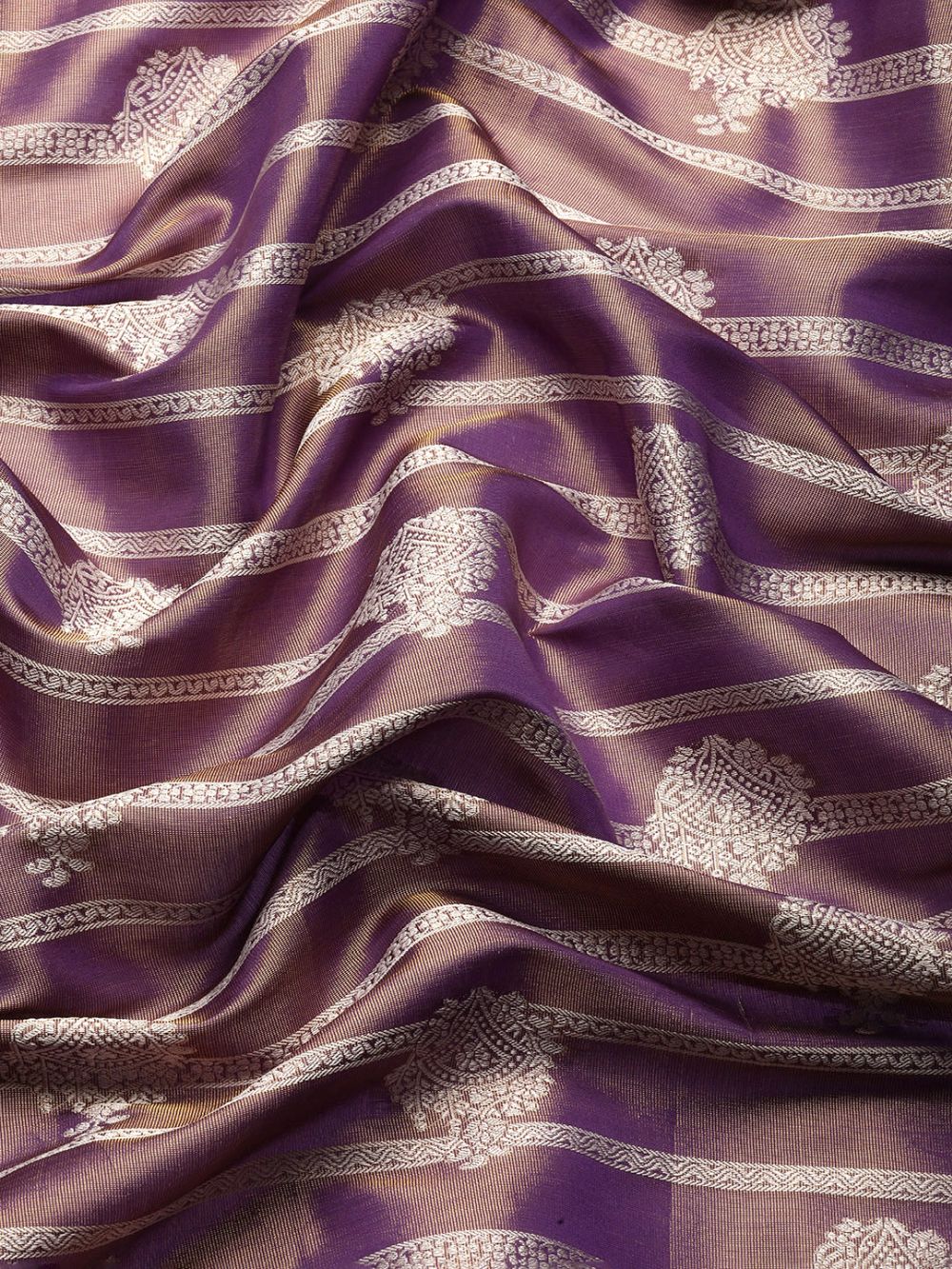 Purple Silk Woven Design Saree