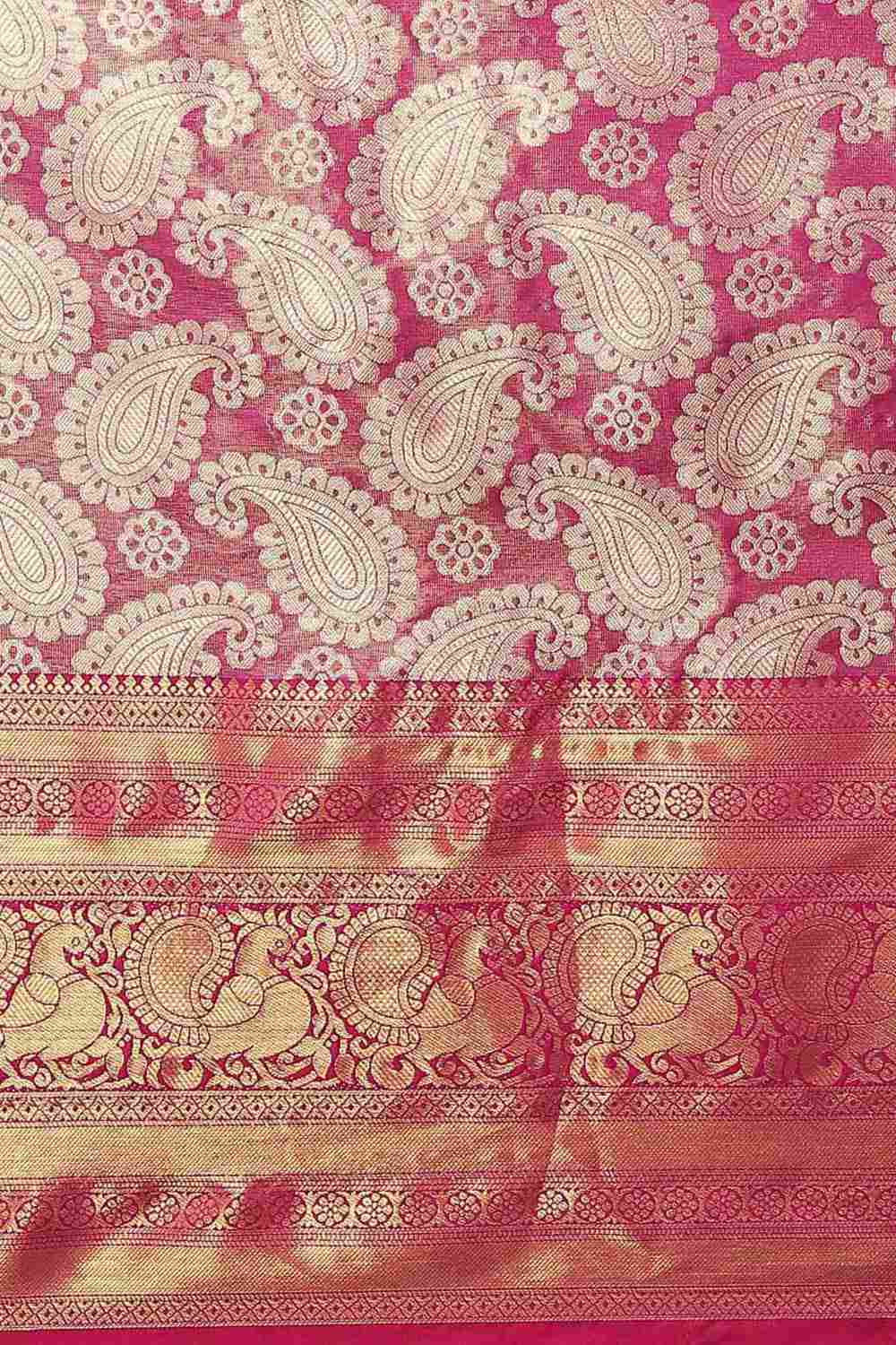 Buy Pink Art Silk brocade Saree Online