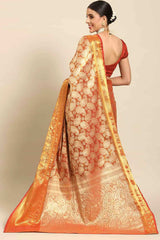 Buy Yellow Art Silk brocade Saree Online