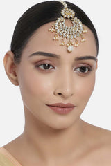 Gold Plated Kalank Inspired Pearl Maang Tikka