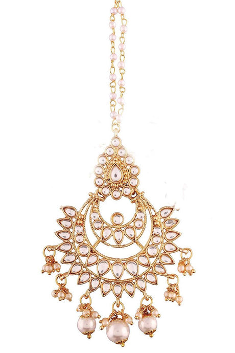 Gold Plated Kalank Inspired Pearl Maang Tikka