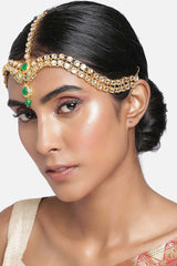 Traditional Gold Plated Bridal Kundan Matha Patti