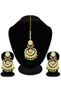 Buy Women's Alloy Maang Tikka With Earring in Green