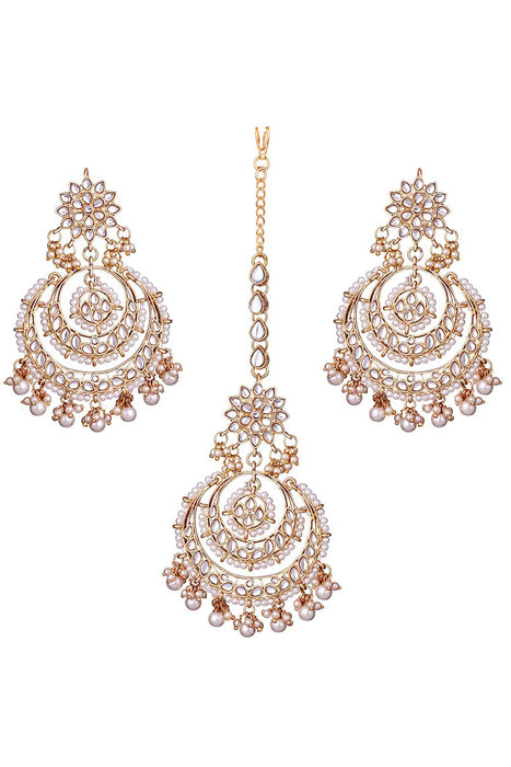 Shining branches- Earring Maang Tikka | Indian fashion jewelry in usa