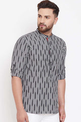 Shop Men's Short Kurta in Black