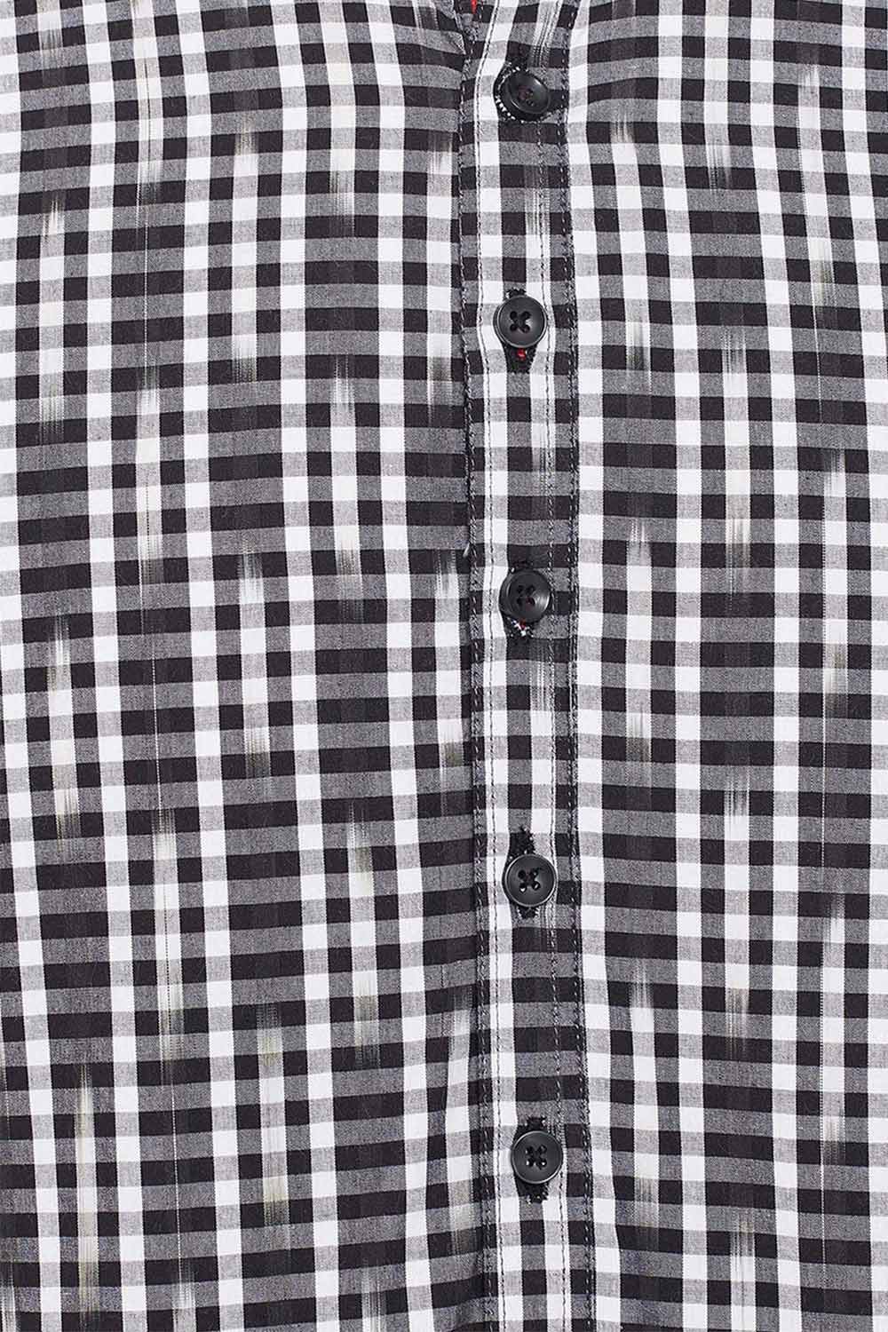 Buy Checks Print Short Kurta Online For Men