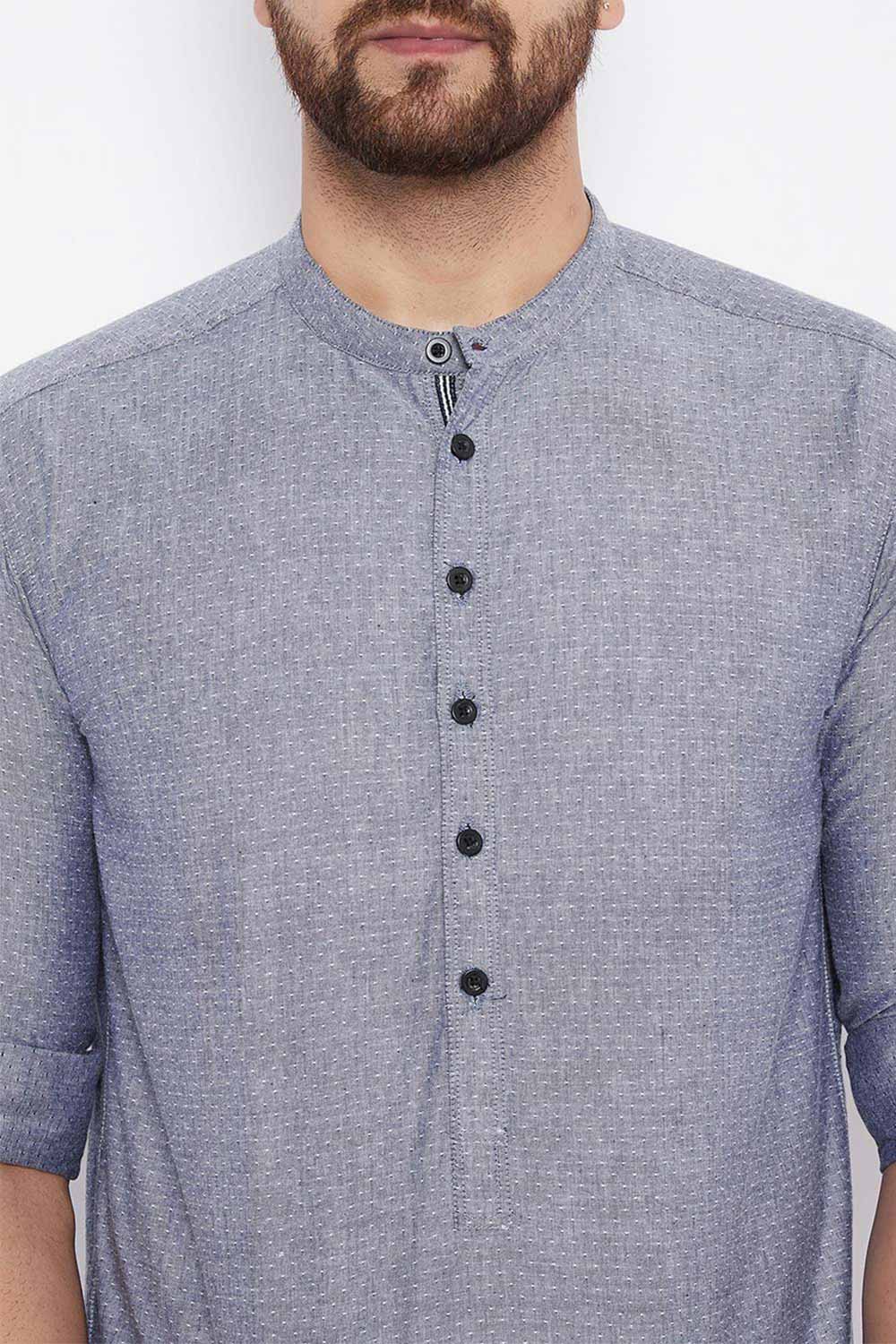 Buy Rayon Woven Kurta in Grey Online - Zoom Out