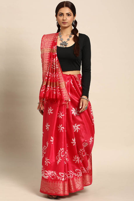 Pink Silk Indian Saree