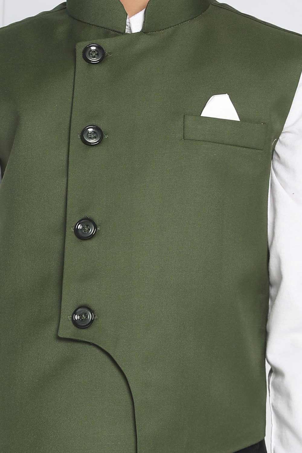 Shop Green Nehru Jacket Online Collection at Karmaplace