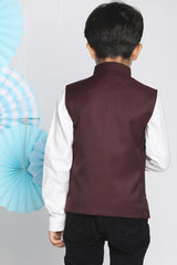 Buy Kids Nehru Jacket in Maroon