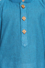 Buy Boys Pure Cotton Kurta in Aqua Blue