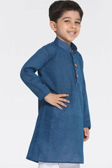 Shop Boys Solid Kurta in Blue