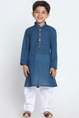 Buy Blue Solid Kurta Online