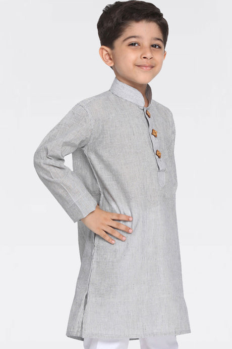 Shop Boys Solid Kurta in Grey