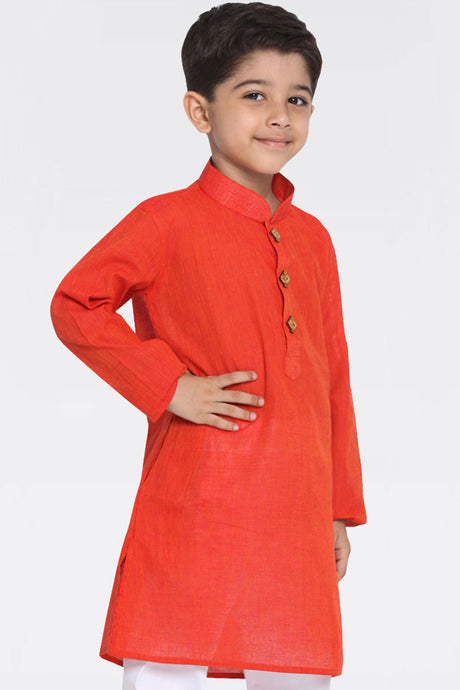 Shop Boys Solid Kurta in Red