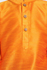 Buy Boys Solid Kurta and Dhoti Set in Orange