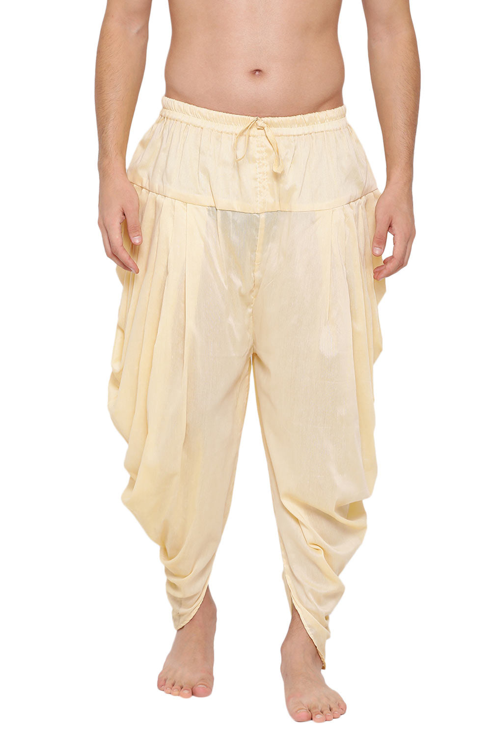 Buy Art Silk Solid Dhoti in Cream