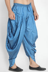 Men's Art Silk Dhoti In Dark Blue